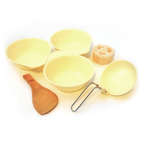 12 teiliges Camping-Geschirr aus leichtem und rostfreiem, eloxiertem Aluminium, Das Outdoor-Kochset besteht aus 2 Töpfen, ideal für 1-2 Personen, Geschirr-Set ideal als Outdoorausrüstung mit praktischen Kunststoff-Haltegriffen, Marke: GanzoO - 2