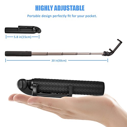 Selfie Stick,Foneso Selfie-Stangen Ausfahrbar Kabelgebunden fÃ¼r Smartphones