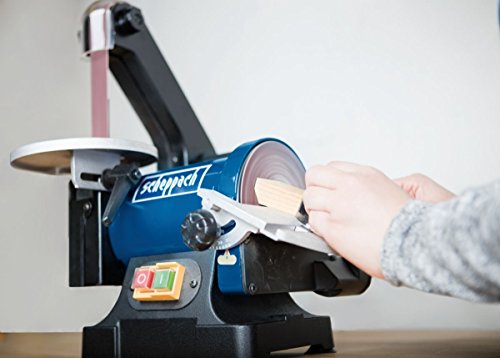 Bandschleifer – Tellerschleifer mit 5x Schleifband + 5x Schleifteller - 4