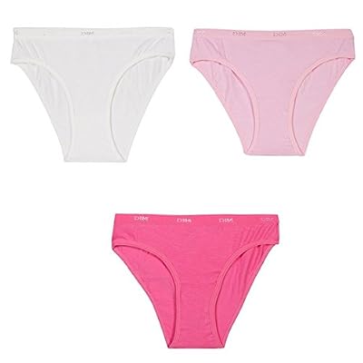 Dim 6k65300-ra - Culotte - Lot de 3 - Fille - Multicolore (Blanc/Rose/Rose clair) - 14 ans