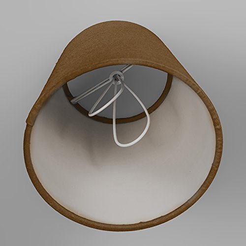 QAZQA Polyester Klemmschirm 12cm rund SC braun , Rund konisch Klemmschirm - 5