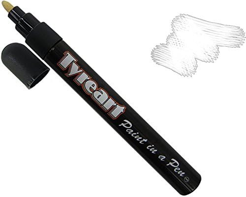 White Tyre Pen Paint in a Pen Outline Raised Letters KART CAR BIKE MOTORCYCLE