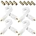 Price comparison product image Poppstar 4x 28cm SAT window feedthrough cable (coax cable very flat 0,2mm), 8x F-connector (4x on IEC antenna plug, 4x socket), for windows - doors, contacts gold-plated, white