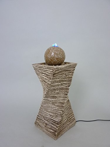 Zimmerbrunnen Quader Brunnen mit farbigen bunten LED – für eine gemütliche, entspannte Atmosphäre, Raumbefeuchter, Dekoration - 4