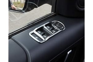 YIWANG - Copertura per pulsante di sollevamento della porta interna dell'automobile, in ABS cromato, 4 pezzi, per Freelander 2 2008-2015