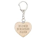 Grabado personal: Este producto tiene forma de corazón y una textura natural de madera. Con el grabado romántico "Mi Corazón es tuyo" es una pieza única y un producto de alta calidad.