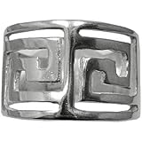 Stylish Plain Sterling Silver Ring Men Solid 925 Meanders Handmade Stylish Plain Sterling Silver Ring Men Solid 925 Meanders Handmade