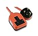 Price comparison product image Invero® 1 Way Gang Rubberised Plastic Single Socket Power Mains Extension Lead 15M Metre Cable British Approved 13A - Orange