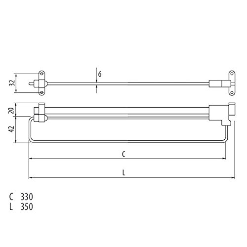 2 x SO-TECH® Kleiderbügelhalter Kleiderbügelauszug ausziehbar 350 mm - 4
