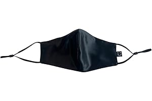 UNCU London 100% Mulberry Silk Face Mask With Nose Wire, Pure Silk Face Covering, 22-Momme Silk Face Cover with Ear Loops, Adjustable & Washable