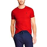  Ralph Lauren Camiseta Round Neck Custom Slim Fit (XXL, RL 2000 Red)