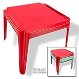 Quadratischer Stapel Kindertisch rot - 2
