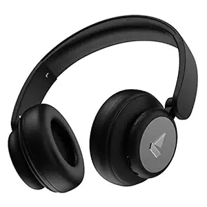 boAt Rockerz 450 Pro On-Ear Headphones with 70 Hours Battery, 40mm Drivers, Bluetooth V5.0 Padded Ear Cushions, Easy Access Controls and Voice Assistant(Luscious Black)