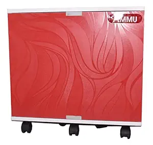 AMMU Wooden Trolley with Battery Tray for Inverter Battery (Red Color)