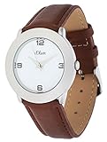 s.Oliver Damen-Armbanduhr Analog Quarz Leder SO-15062-LQR