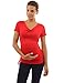 PattyBoutik Mama Cowl Neck Short Sleeve Drawstring Tunic Maternity Knit Top