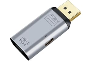 xiwai Adaptador de corriente USB-C tipo C hembra a Displayport DP Sink HDTV y PD 4K 60Hz 1080p para teléfono y portátil