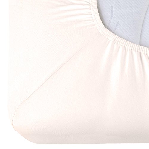 Jersey Spannbettlaken 140 x 200 – 160 x 220 cm für Boxspringbetten, Wasserbetten und herkömmliche Matratzen | Spannbetttuch 100% Mako-Baumwolle Qualität | Relax CelinaTex 0001924 | weiß - 2