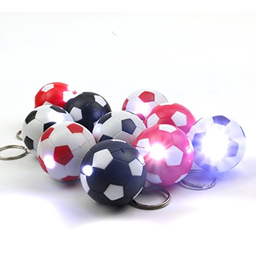 12x Fußball Schlüsselanhänger mit LED-Lampe + 12x Schweißband Fußball - 2