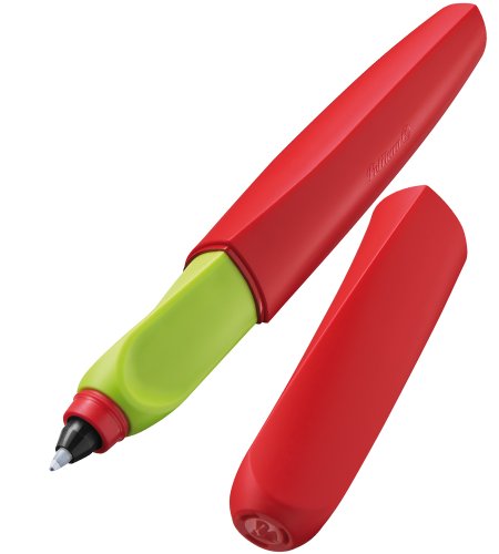 Pelikan 923581 Tintenroller Twist, universell für Rechts- und Linkshänder, rot/grün