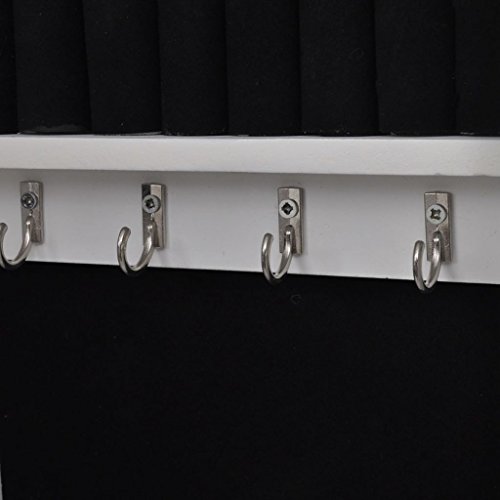 vidaXL Schmuckschrank Standschrank Holzschrank Box Organizer mit Spiegel - 3