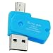 Produktbild InSenseOTG Micro USB to USB 2.0 Micro SD TF Card Reader Adapter for Phone (Blue)