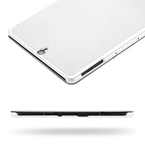 EasyAcc Samsung Galaxy Tab S3 T820/ T825 Hülle Case mit Standfunktion/ Automatische Sleep Wake Funktion PU Leder hüllen für Samsung Galaxy Tab S3 (9,68 Zoll) Smart Cover (Weiß, Kunstleder, Ultra) - 6