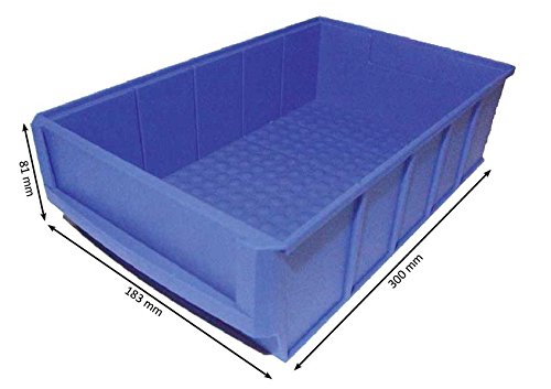 10 Industrieboxen 300x183x81mm blau Stapelboxen Lagerbehälter Kunststoffkisten Stapelbox Stapelkästen Stapelkasten Universalboxen Lagerkisten Lagerkiste Stapelkiste Stapelkisten Aufbewahrungskiste Aufbewahrungskisten Kunststoffkiste