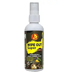 Pet Care International (PCI) Wipe Out Super Spray, a Cage Cleaner, Disinfectant & Deodorizer to Provide Healthy and Clean Cage to Birds (100ml)
