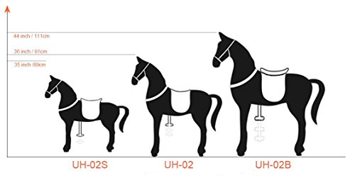 UFREE Horse Action Pony, Walking Horse Toy, Rocking Horse with Wheels Giddy up Ride on for Kids Aged 3 to 5 Years Old, Unicorn with Pink Horn