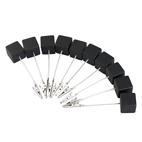 NUOLUX 10pcs MemoHalter Clip mit Alligator-Haken-Standplatz für Bilder-Karten-Papier Hinweis Clip (Schwarz) - 3