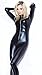 Produktbild sczl Frauen Sexy Leder Dessous Kostüm Catwoman Latex Catsuit PVC Body Overall Siamesische Strumpfhosen Clubwear