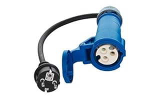 solartronics 91438 CEE Schuko Adapter 230V 16A Stecker Kupplung Verteiler 3-polig IP44 weiblich Camping Caravan Wohnmobil Wohnwagen Boot solartronics