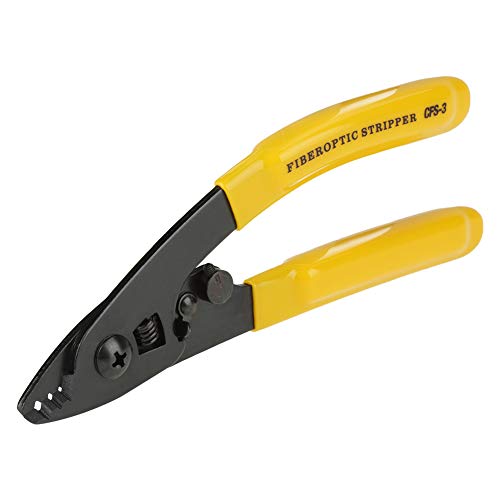 Fibre optique Pince dénuder Trois ports Outils coupe jaune 16cm