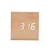 Generic Snooze Digital LED Alarm Clock Voice Control Clock Thermometer Calendar - natural + white RS.1390.00