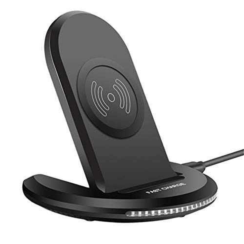 Preisvergleich Produktbild Glowjoy Wireless Charger Ständer, Qi Kabelloses Ladegerät Induktive Ladestation Wireless Fast Charger Charging Stand Kompatibel mit Samsung Galaxy Note 10+5G / Note 10 / 9 Plus S10
