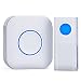 Produktbild DrahtloseTürklingel HOMORE Portable Funkklingel, Kabellose Mobile Klingel mit IP44 Wasserdichtsstufe, Wireless Digital Doorbell mit 1 Empfänger und 1 Transmitter für Zuhause, Büro, Hotel und mehr