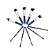 A&G®10PCS Professional Makeup Brushes Brush Cosmetic Set Make up Brushes Eyeshadow Eyebrow Shadow Powder Cosmetics Tools Kit(10pcs Blue Handle + Silver Tube)