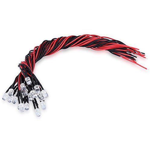 Preisvergleich Produktbild kwmobile 20x 5mm LEDs mit 20cm Kabel 12V