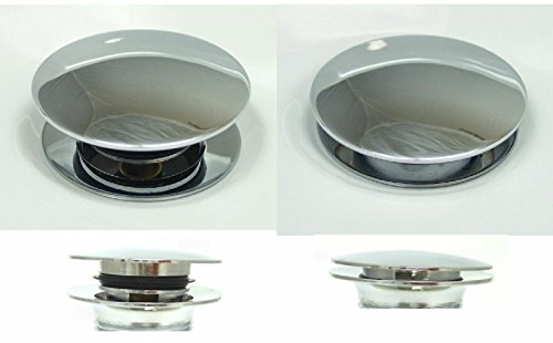 tecuro Pop Up Ventil Ablaufgarnitur mit Push-Druckfunktion für Waschtische mit Überlauf – messing-verchromt - 5