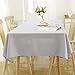 Produktbild Deconovo Leinenoptik Tischdecke Wasserabweisend Tischwäsche Lotuseffekt 140x200 cm Hellgrau