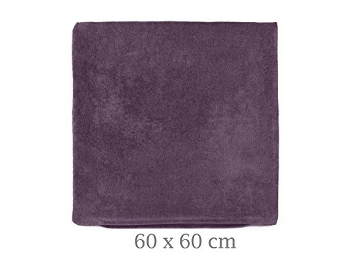 Hochwertige Kissenhülle mit samtig-weichem Chenille-Touch und dezentem Design – erhältlich in 14 modernen Farben und 3 verschiedenen Größen, 60×60 cm, brombeere - 3