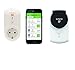 Produktbild 4smile.shop Wifi Schalt-Steckdoser-Set | 1 Stück Wifi Schalt-Steckdose mit App Steuerung für den Aussenbereich, 1 Stück Wifi Schalt-Steckdose mit Energieverbrauchsfunktion