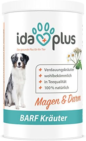 IdaPlus HERBAL Stomach &amp; Intestines for Dog &amp; Cat - High-quality mixture of botanical herbs - Made in Germany (150 g)
