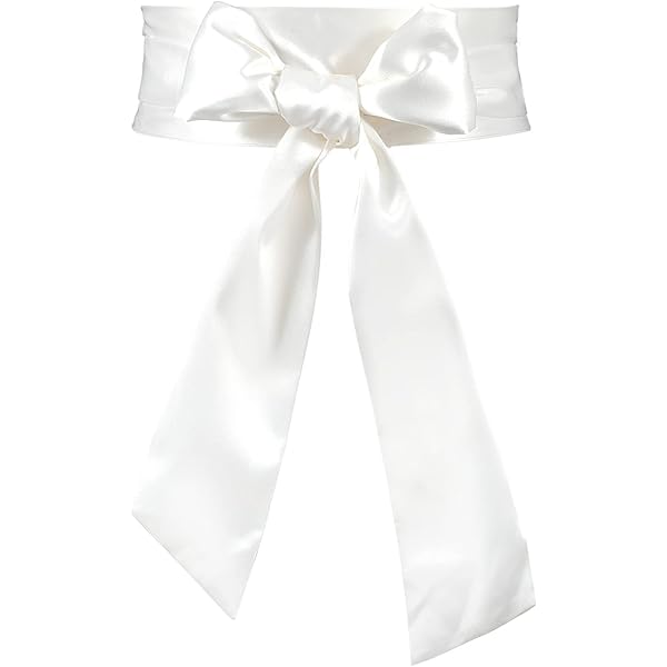 Satijnen riem voor dames, 2 stuks, 5 cm x 192 cm, lang, dun
