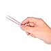 Anself 2Pcs/set Straight/Curved Nail Tweezers Nippers Tools Eyelash Extension Tweezers Pointed Clip Makeup Tools