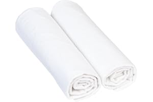 BORNINO Basics Moltontuch im 2er-Pack 40x40cm Stoffwindel - weiß - strapazier- und saugfähiges Tuch - reine Baumwolle