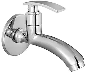 SEAKING Bullet Brass Long Body Bib Taps With Wall Flange, Chrome, Chrome Finish