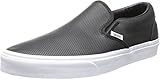  Vans Unisex-Erwachsene Classic Slip-On Sneakers, Schwarz (perf Leather/Black), 40.5 EU