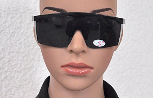 Arbeitsschutzbrille Sicherheitsbrille Schutzbrille Arbeitsbrille nach EN166 (getönt/schwarz) - 4